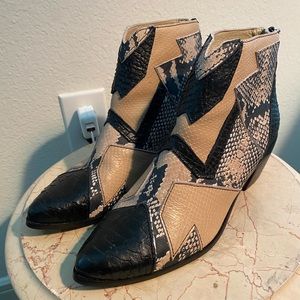 Matisse leather booties- multi print